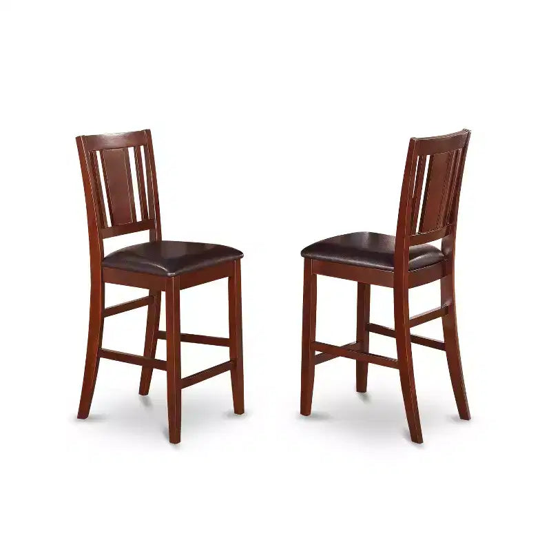 Set da tavolo con sedie ad altezza bancone - moderno set da pranzo da pub - finitura mogano - set da 5 pezzi
