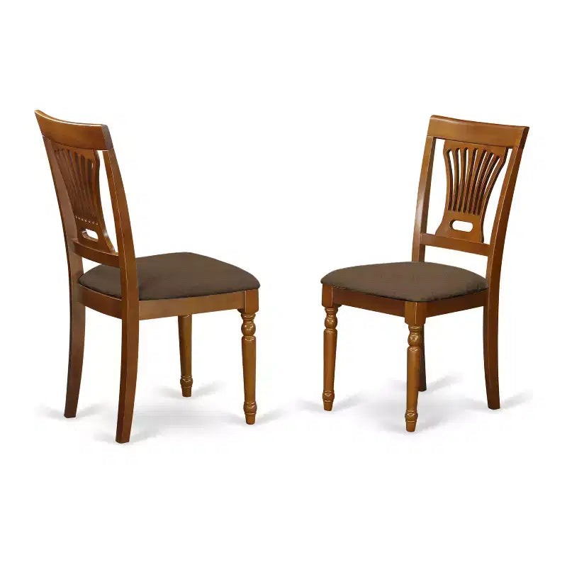 Set da pranzo barocco - Tavolo e 4 sedie - Set da cucina in legno duro - Finitura marrone sella