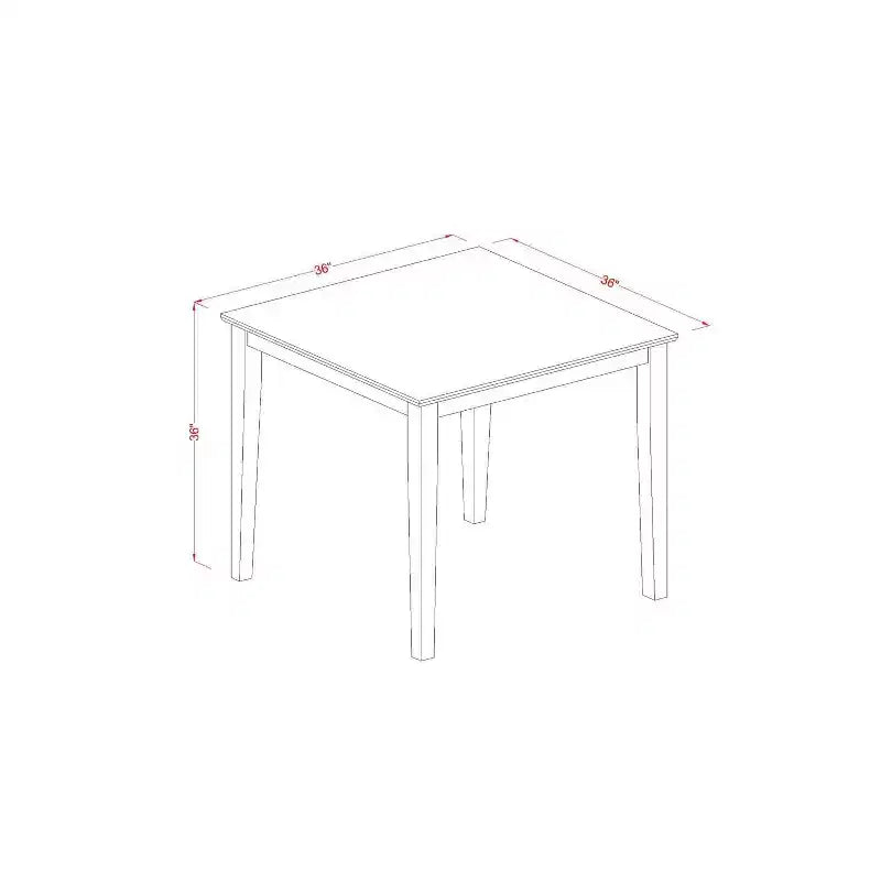 Esszimmer-Set in Thekenhöhe - 3-teiliges Tisch- und Stuhl-Set - modernes Küchen-Pub-Set - 36x36 Inch - Schwarz und Kirschholz