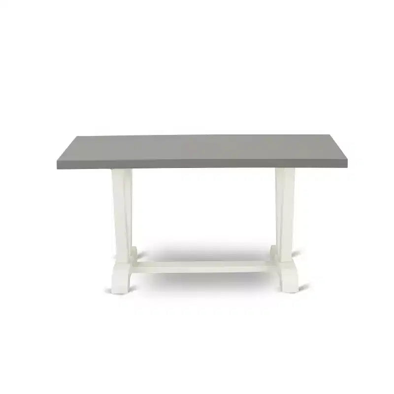 Tavolo da pranzo in legno massello con piano e finitura rovere naturale, set da 5 pezzi con 4 sedie