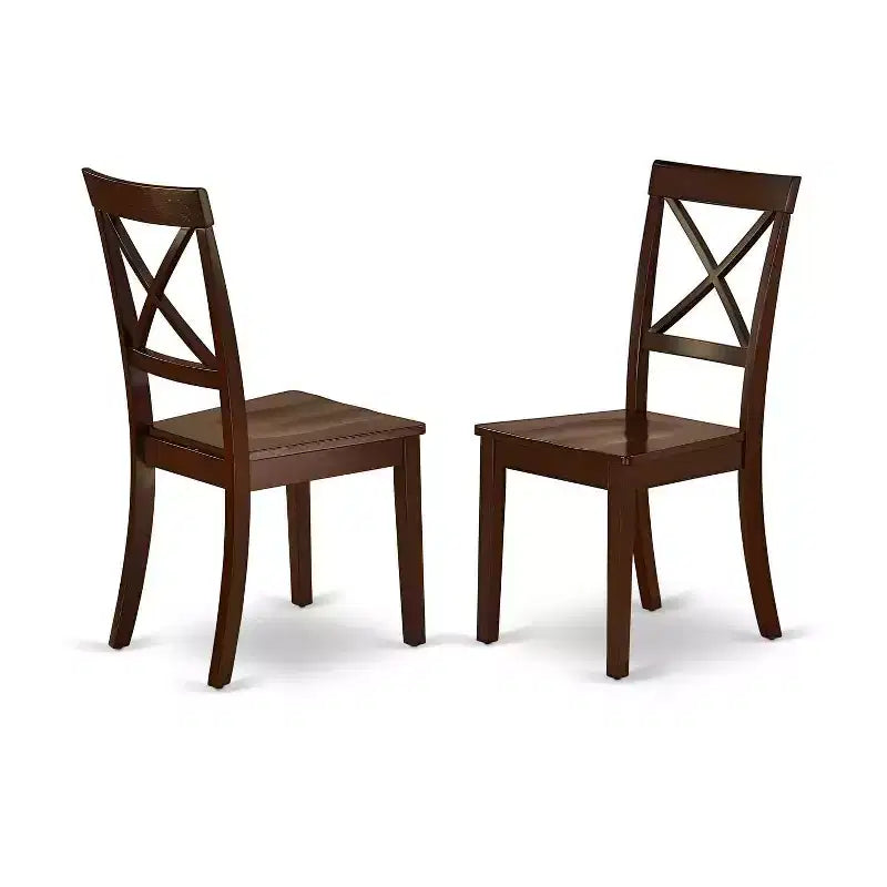 Set da pranzo in stile costiero da 5 pezzi, tavolo rettangolare con prolunga e 4 sedie - 42/54 pollici