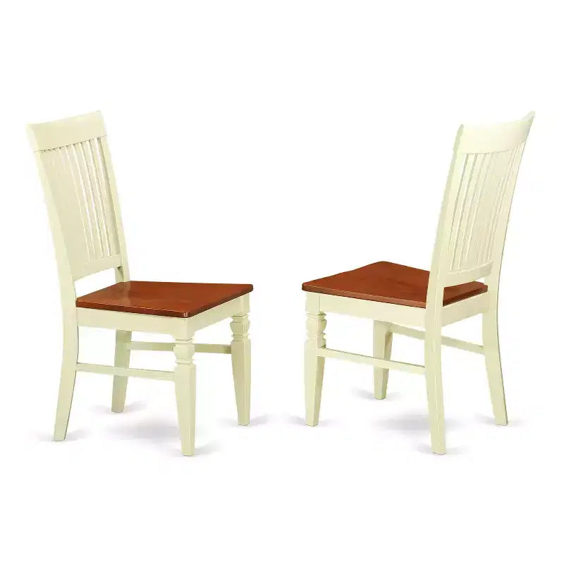 Set da pranzo da 5 pezzi - Tavolo da cucina e 4 sedie - Sedute in legno stile antico
