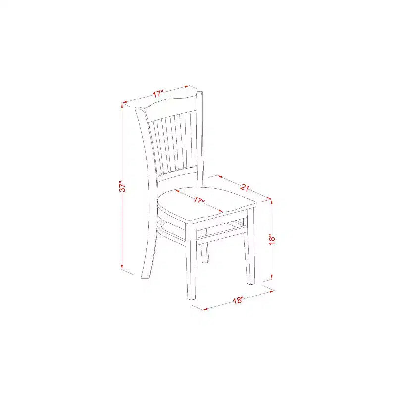HomeStock 7-teiliges rechteckiges Esszimmer-Set in Schwarz aus Massivholz mit Tischplatte und 6 Stühlen