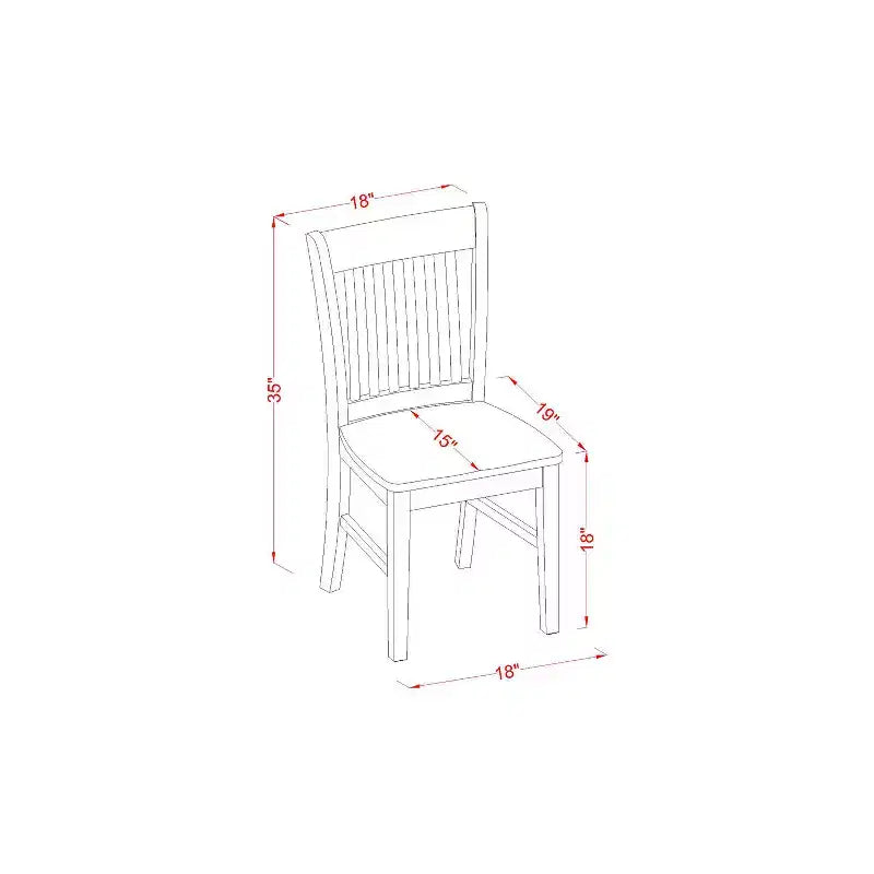 Esszimmer-Set - Tisch und Stühle im Küsten-Craftsman-Stil - Kleines Esszimmer-Set