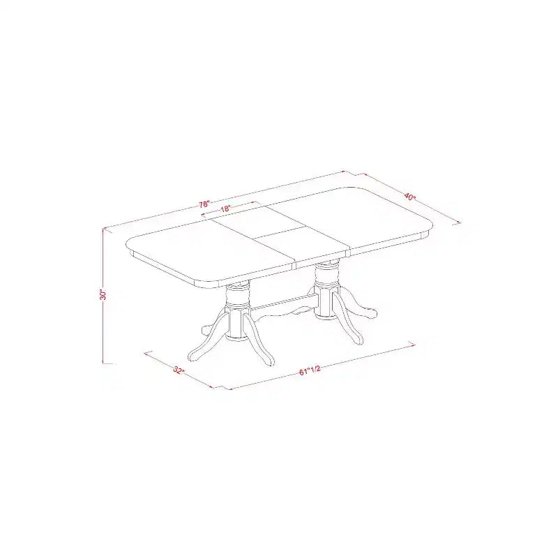 Set da pranzo neoclassico - Tavolo e sedie per cucina, sala da pranzo o piccoli spazi