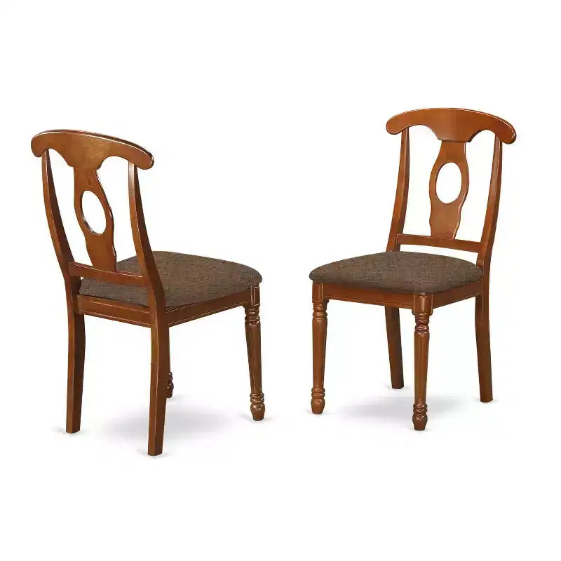 Set da pranzo da cucina in 5 pezzi - tavolo rotondo e sedie - set da pranzo per piccoli spazi - finitura marrone sella