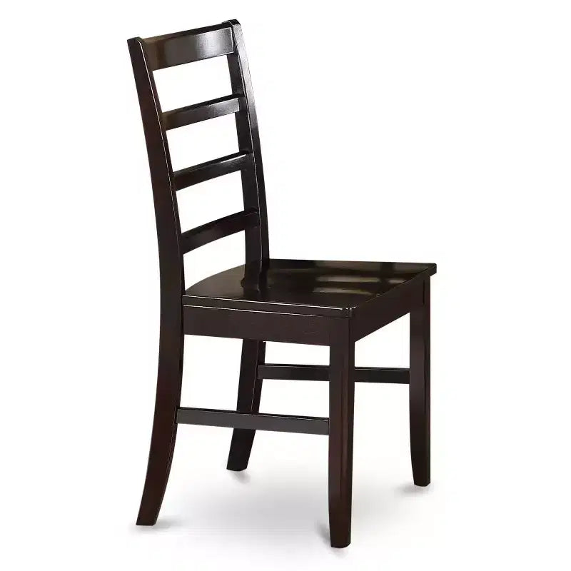 HomeStock 5-teiliges quadratisches Esszimmer-Set mit Cappuccino-Finish, Tischplatte aus Massivholz und 4 Stühlen