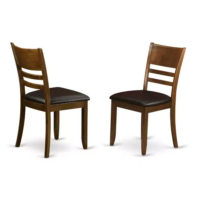 Küchen-Essgruppe - 3-teilig, runder Tisch und Stühle - Essgruppe für kleine Räume - Espresso-Finish