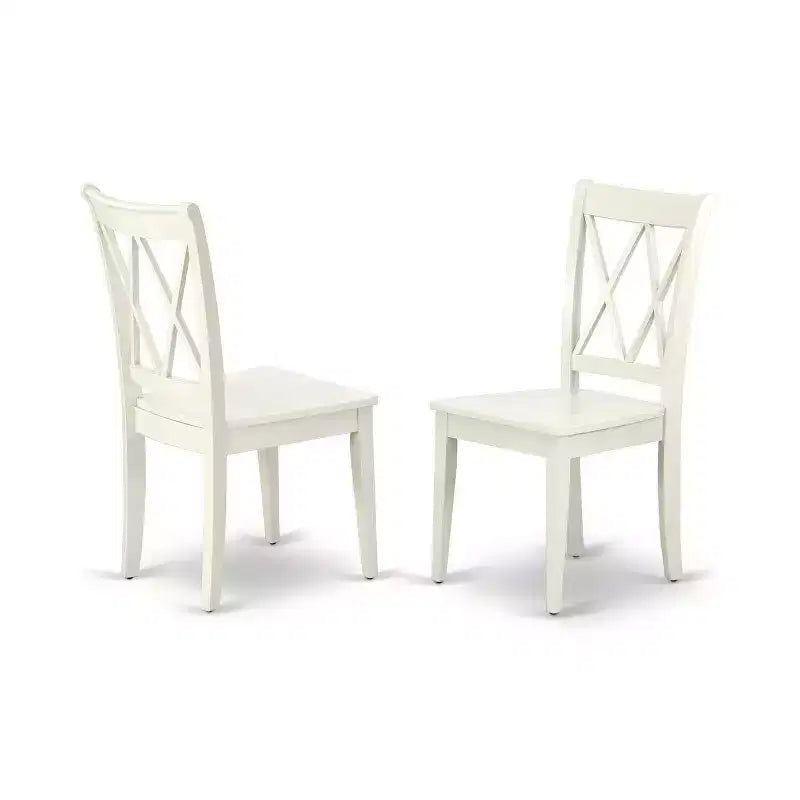Antique Dining Set - 5 Piece Rectangular Table & Chairs - Double X Back Design - Comfort & Style