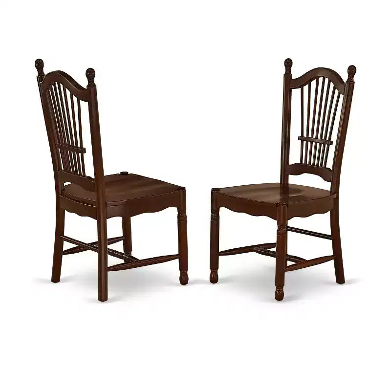 Esstisch-Set im französischen Landhausstil, 3-teilig, Tisch und Stühle - runder Holztisch mit 36 Inch Durchmesser und 2 Sitzplätzen
