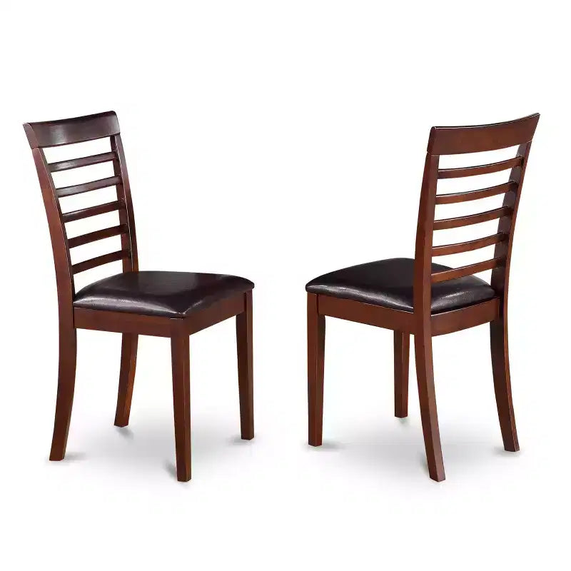 Set da pranzo City Chic - Set da tavolo e sedie da 3 pezzi - Tavolo rettangolare con prolunga - Finitura mogano