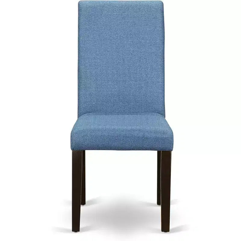 HomeStock 7-teiliges Esszimmer-Set mit Cappuccino-Finish, Tischplatte aus Massivholz und 6 Stühlen