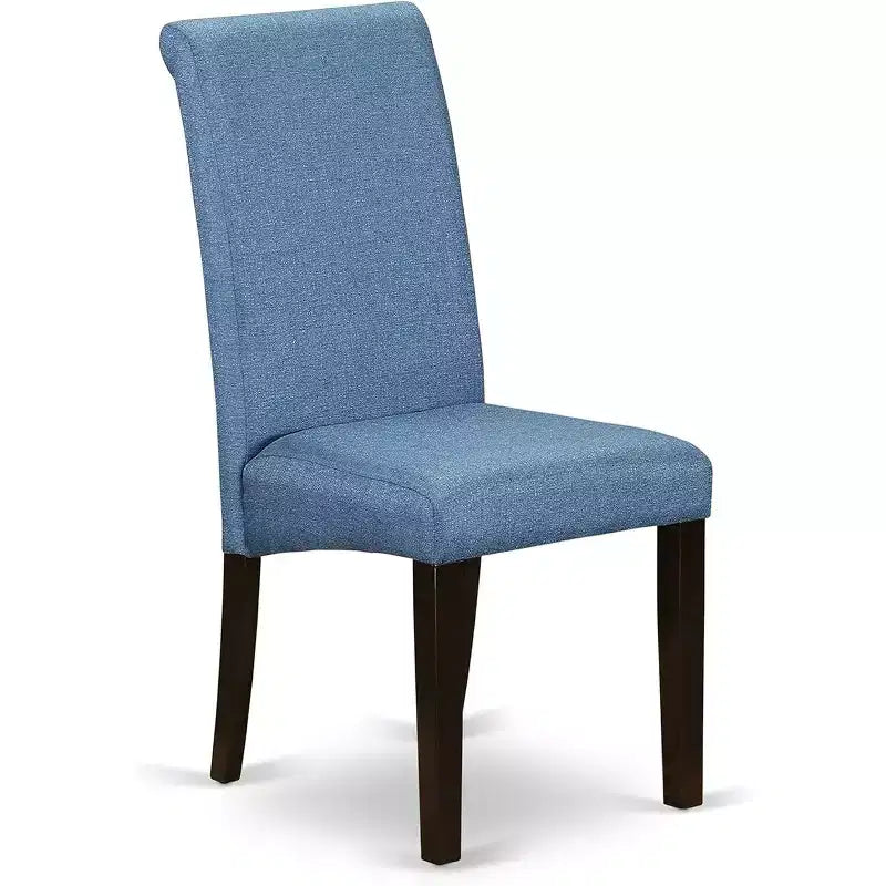 HomeStock 7-teiliges Esszimmer-Set mit Cappuccino-Finish, Tischplatte aus Massivholz und 6 Stühlen