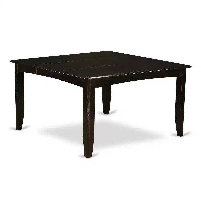 HomeStock 7-teiliges quadratisches Esszimmerset mit Massivholzplatte in Cappuccino-Finish und 6 Stühlen