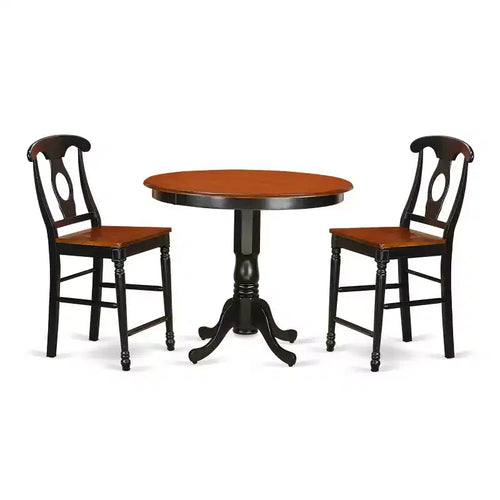 Asian Allure Dining Table Set - Kitchen Table & Bar Stool Set