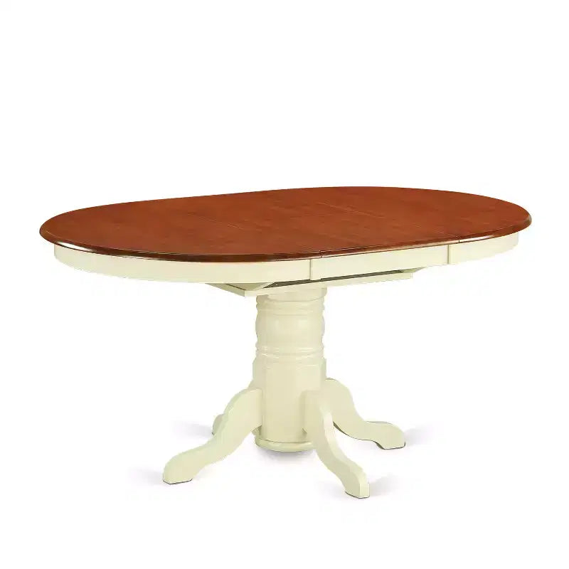 Gothic Dining Room Set - 7 Piece Oval Table & 6 Chairs - Buttermilk Cherry Finish