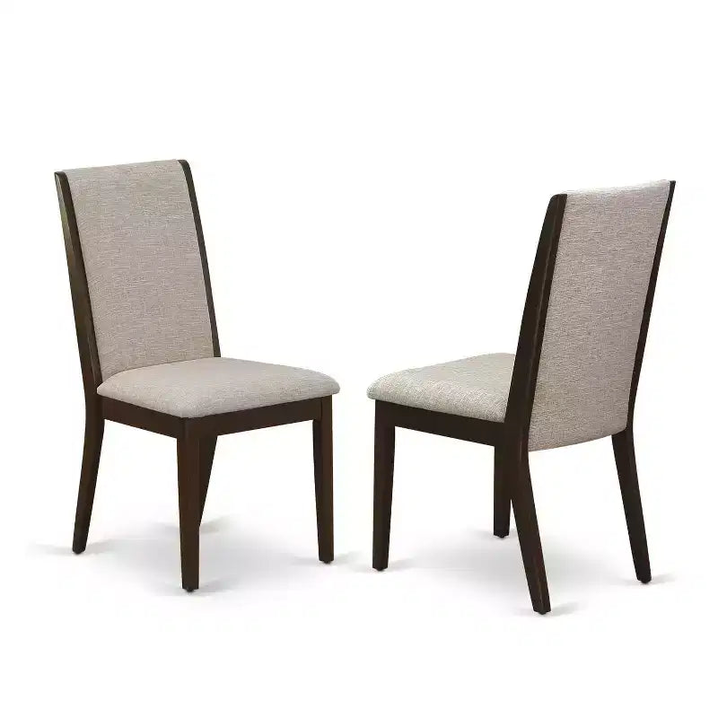 Küchentisch-Set 5-teilig - Esstisch mit 4 Parsons-Stühlen - Gestell aus Massivholz & Schmetterlings-Einlegeplatte