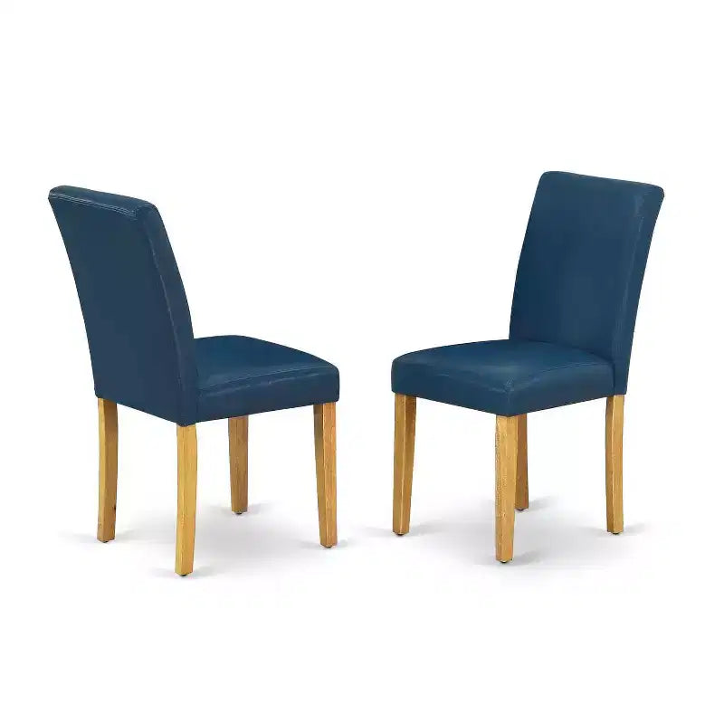 Set da pranzo vittoriano - Tavolo rotondo e sedie da 5 pezzi - Elegante design Parsons - Finitura rovere - 42 Inch