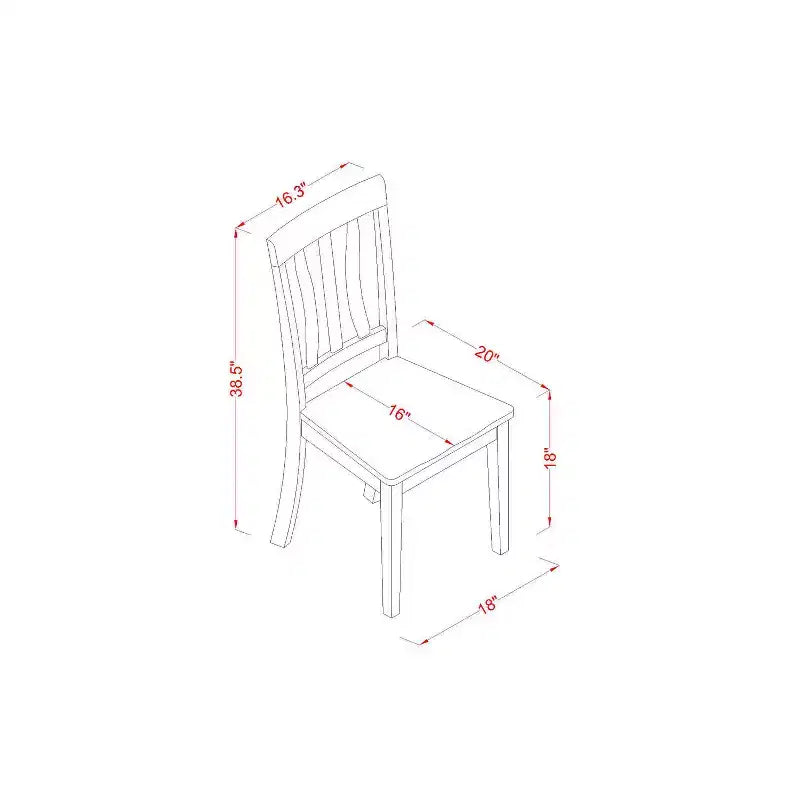 5-teiliges Esszimmerset - Retro-Küchentisch und -stühle - runder Esstisch für 4 Personen - Cappuccino-Finish
