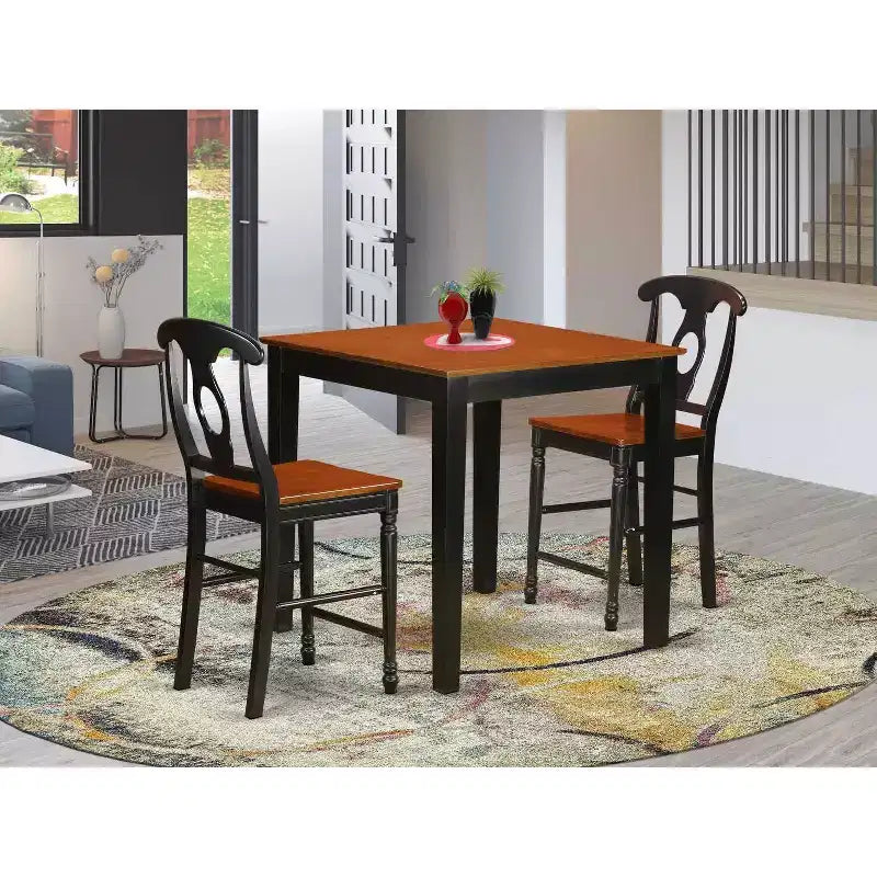 Eetkamerset in Victoriaanse stijl - vintage keukentafel en stoelen voor 4 personen - HomeStock