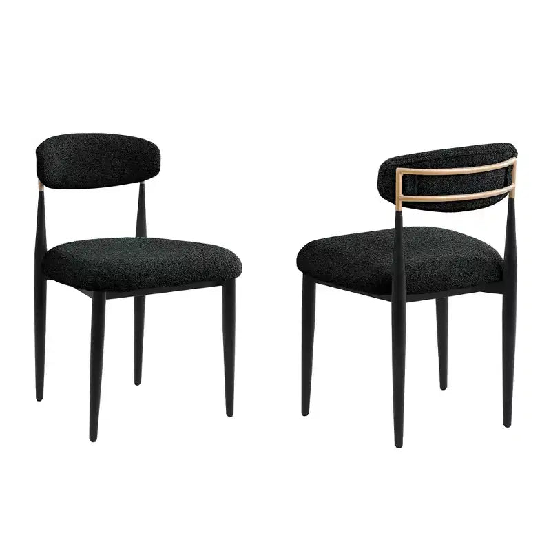 Set da pranzo moderno per 4 persone, tavolo rettangolare da 68'' con 4 sedie e base centrale, tavolo da pranzo per sala da pranzo e cucina-Morden Fort