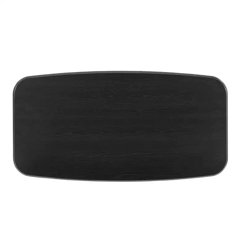 Set da pranzo moderno per 4 persone, tavolo rettangolare da 68'' con 4 sedie e base centrale, tavolo da pranzo per sala da pranzo e cucina-Morden Fort