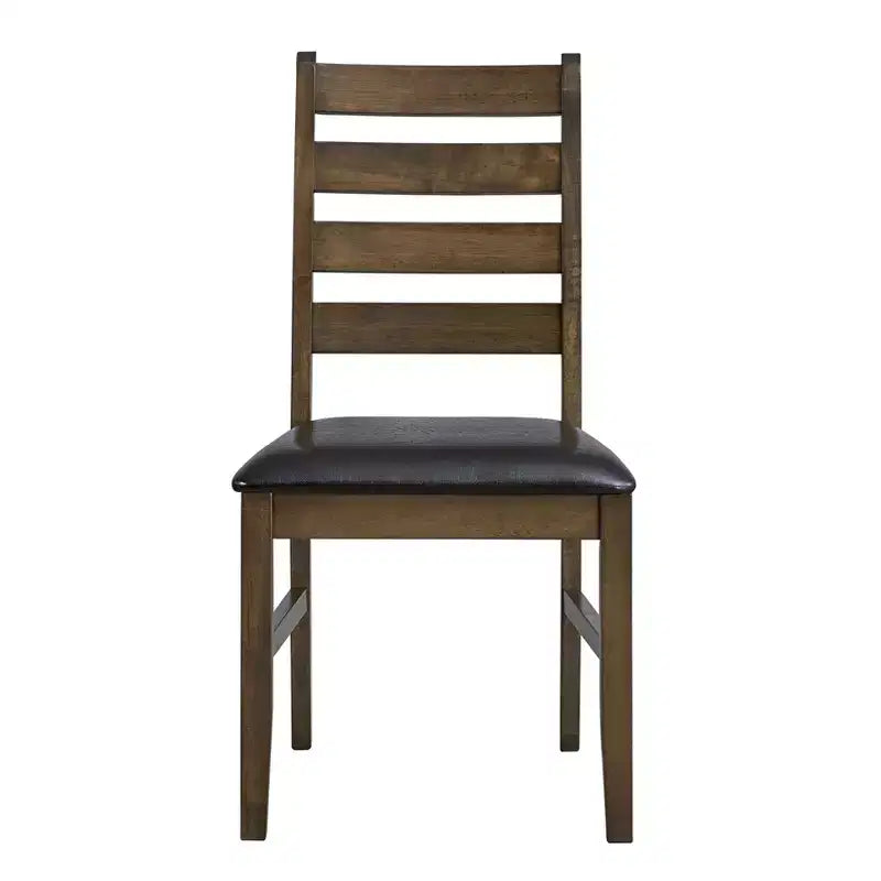 GDFStudio Xelina rustikales 3-teiliges Esszimmer-Set aus Gummibaumholz mit Klapptisch und gepolsterten Stühlen