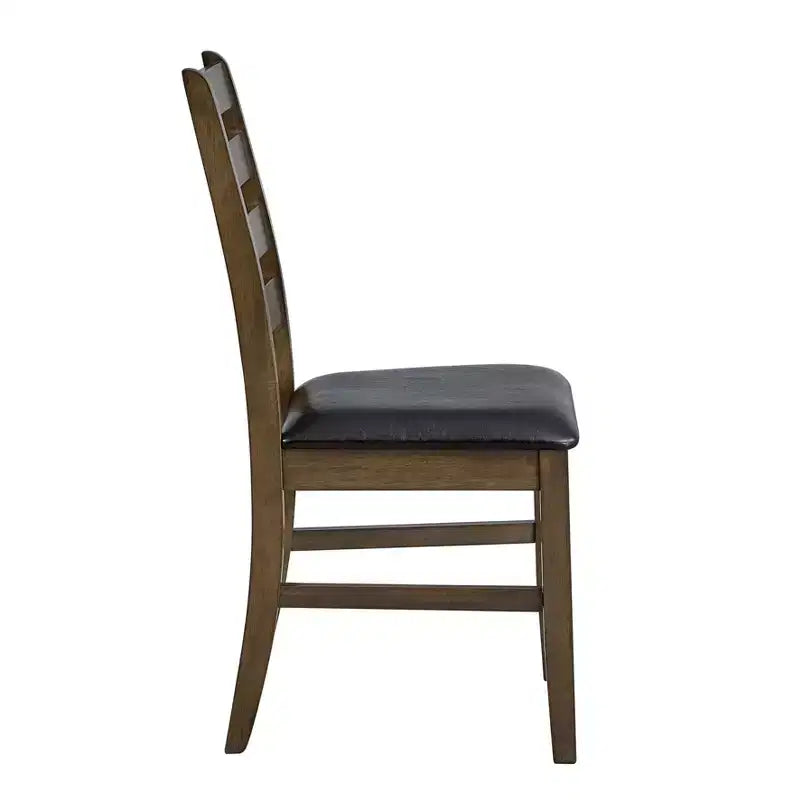 GDFStudio Xelina rustikales 3-teiliges Esszimmer-Set aus Gummibaumholz mit Klapptisch und gepolsterten Stühlen