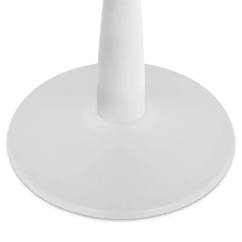 Ronde eetset met 5 delen voor 4 personen, eetkamerinrichting met 4 eetkamerstoelen van boucléstof met rugleuning van mesh en rotan, binnenmeubilair - Panipeachy