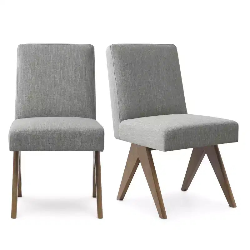 5-teiliges Esszimmertisch-Set für 4 Personen, moderner runder Tisch mit 46 Zoll Durchmesser und 4 gepolsterte Esszimmerstühle mit Holzbeinen für Esszimmer und Wohnzimmer - Panipeachy