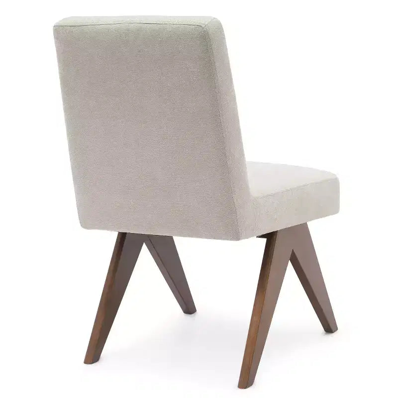 5-teiliges Esszimmertisch-Set für 4 Personen, moderner runder Tisch mit 46 Zoll Durchmesser und 4 gepolsterte Esszimmerstühle mit Holzbeinen für Esszimmer und Wohnzimmer - Panipeachy