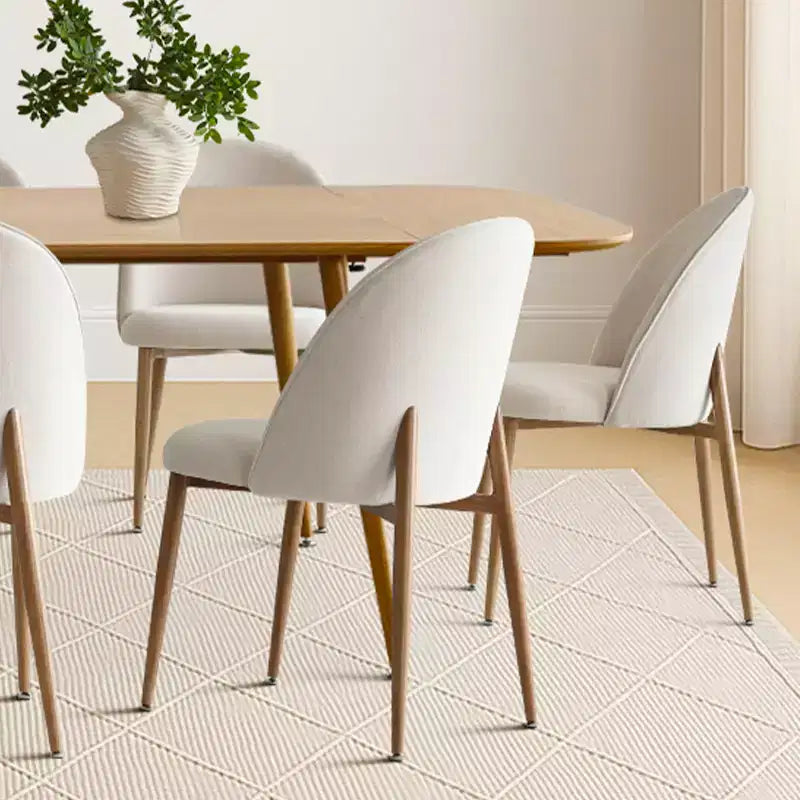9-teiliges ausziehbares Esszimmerset, 94.5 ausziehbarer Tisch in Holzoptik und 8 bequeme Stühle mit geschwungener Rückenlehne für Küche oder Esszimmer - Panipeachy