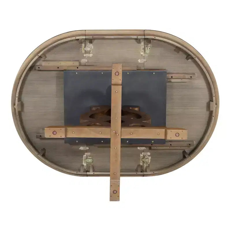 Set da cucina in stile rustico per 4 persone, set da pranzo rotondo in legno allungabile e 4 sedie imbottite, set da pranzo retrò per cucina