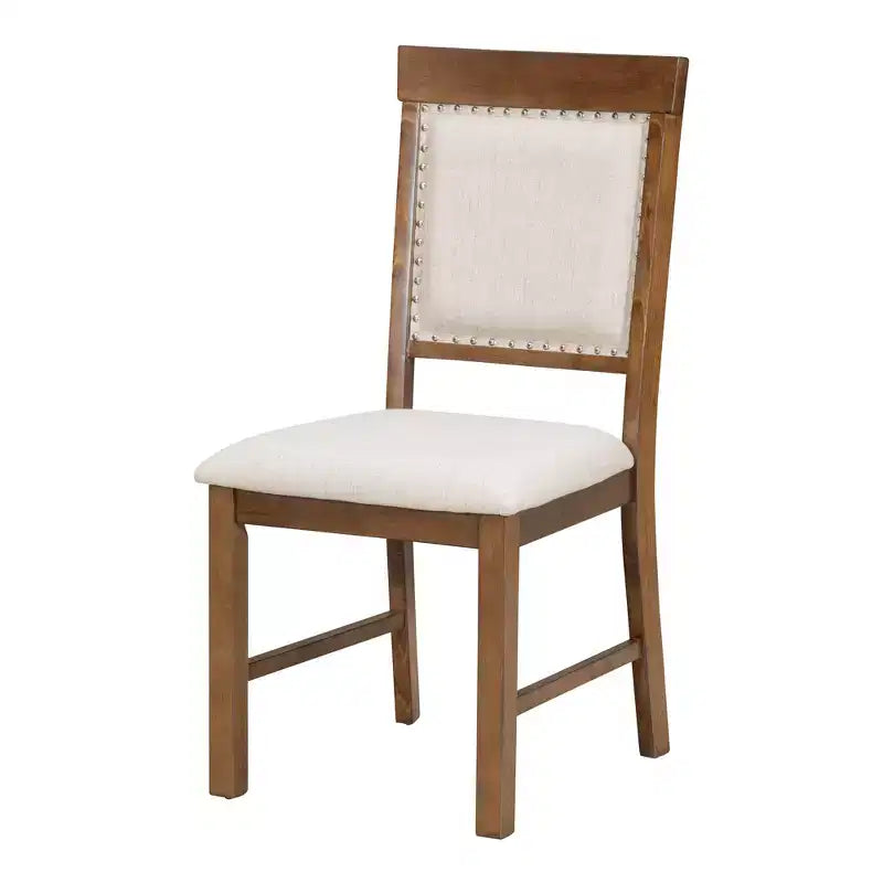 Set da cucina in stile rustico per 4 persone, set da pranzo rotondo in legno allungabile e 4 sedie imbottite, set da pranzo retrò per cucina