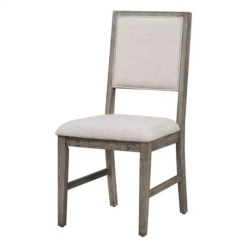6-teiliges Farmhouse-Esszimmer-Set für 5 Personen, rechteckiges Tisch-Set mit trapezförmigem Tischgestell sowie 4 gepolsterten Stühlen und einer Bank für das Esszimmer