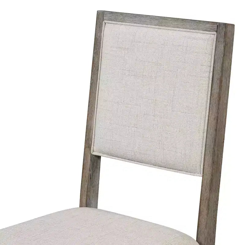 6-teiliges Farmhouse-Esszimmer-Set für 5 Personen, rechteckiges Tisch-Set mit trapezförmigem Tischgestell sowie 4 gepolsterten Stühlen und einer Bank für das Esszimmer