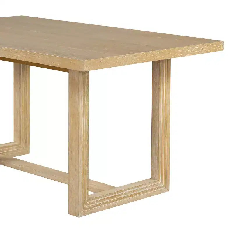 6-teiliges Farmhouse-Esszimmer-Set für 5 Personen, rechteckiges Tisch-Set mit trapezförmigem Tischgestell sowie 4 gepolsterten Stühlen und einer Bank für das Esszimmer