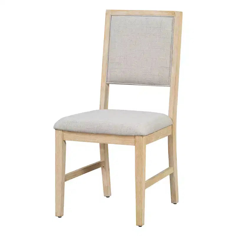 6-teiliges Farmhouse-Esszimmer-Set für 5 Personen, rechteckiges Tisch-Set mit trapezförmigem Tischgestell sowie 4 gepolsterten Stühlen und einer Bank für das Esszimmer