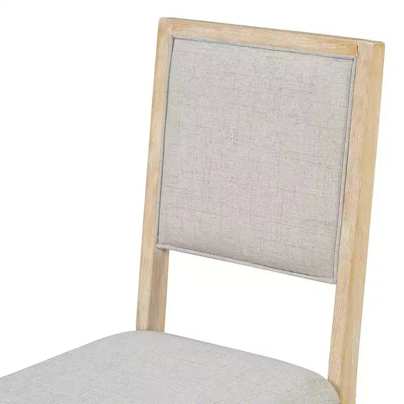 6-teiliges Farmhouse-Esszimmer-Set für 5 Personen, rechteckiges Tisch-Set mit trapezförmigem Tischgestell sowie 4 gepolsterten Stühlen und einer Bank für das Esszimmer