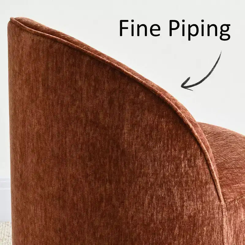 Modernes rundes Esszimmer-Set für 6 Personen, schwarzer Säulentisch, drehbare Chenille-Barrel-Stühle mit Rollen - Panipeachy