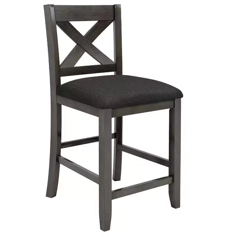 Set da pranzo da 5 pezzi per 4 persone con tavolo ad altezza bancone, set da bar rustico in legno stile fattoria con 4 sedie per la sala da pranzo