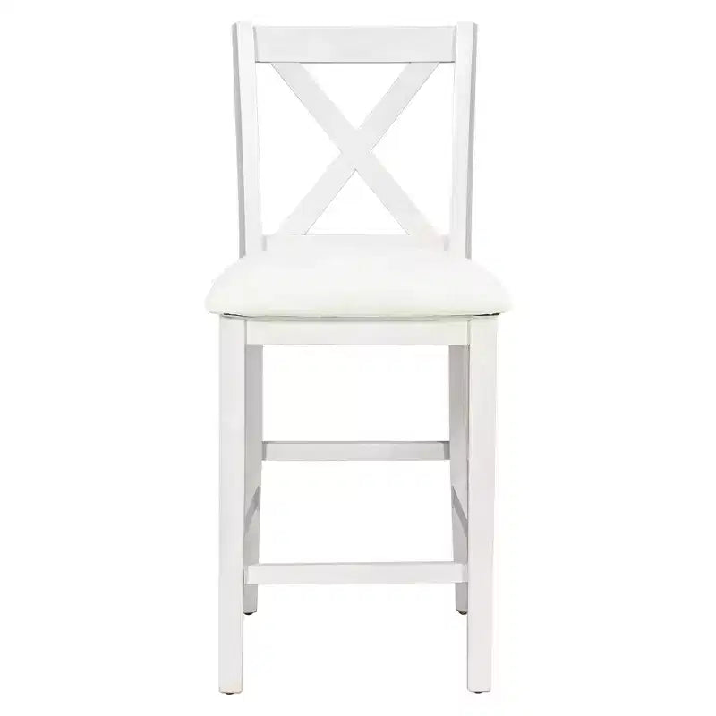 Set da pranzo da 5 pezzi per 4 persone con tavolo ad altezza bancone, set da bar rustico in legno stile fattoria con 4 sedie per la sala da pranzo