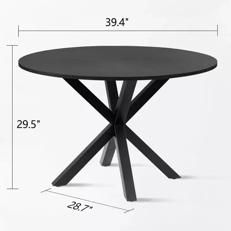 Set da pranzo moderno per 4 persone, tavolo con base centrale salvaspazio e sedie imbottite in bouclé, schienale in rattan intrecciato, ideale per appartamenti - Panipeachy