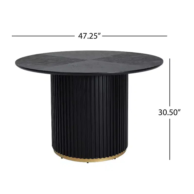 Set moderno da pranzo rotondo Christopher Knight Home Sonal da 5 pezzi con 4 sedie imbottite in legno di caucciù