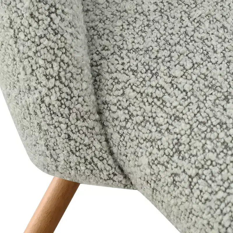 35 rundes Esstisch-Set für 4 Personen, weißer Säulentisch und Bouclé-gepolsterte Stühle mit Metallbeinen, ideal für kleine Räume - Panipeachy