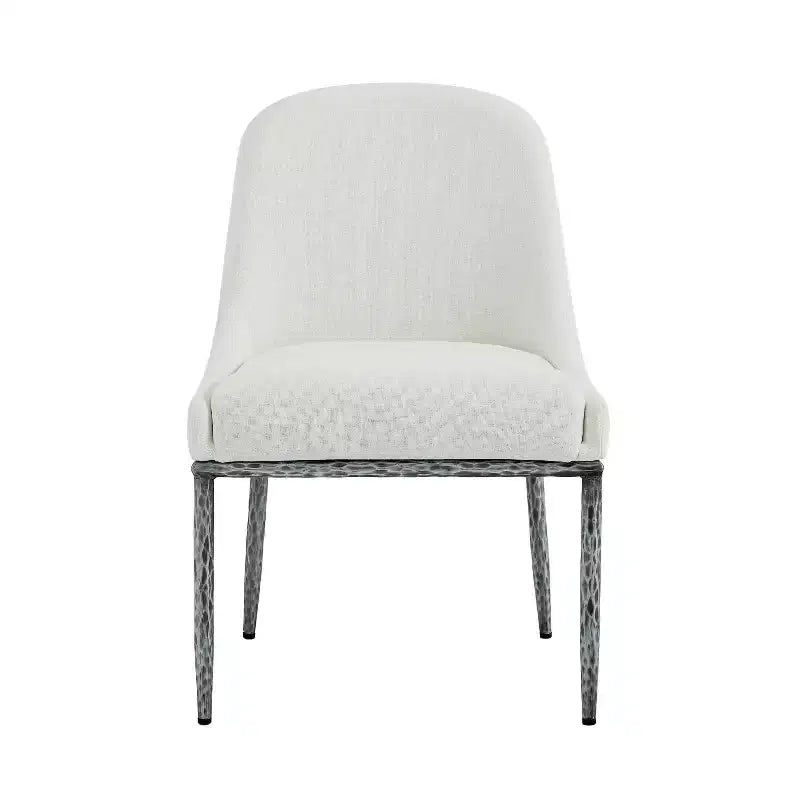 Christopher Knight Home Linnea Industrial 5 Piece Upholstered Dining Chairs with Round Pedestal Dining Table