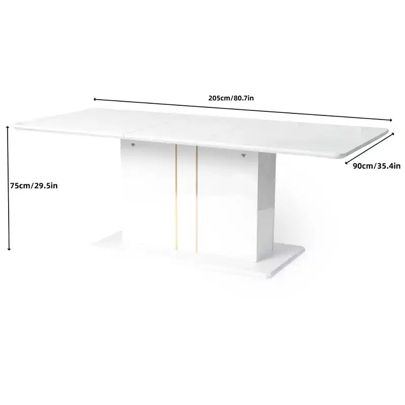 Комплект за хранене FurnitureR от 7 части за 6 души, модерна трапезна маса от MDF с 6 стола, тапицирани с велур, с метални крака, комплект за кухня и трапезария за дома