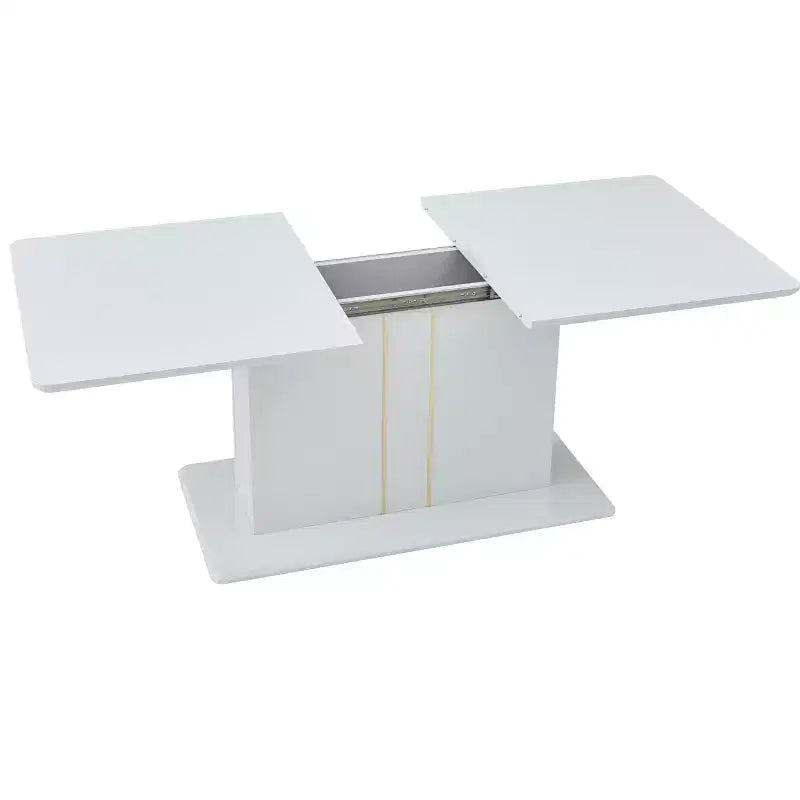 Комплект за хранене FurnitureR от 7 части за 6 души, модерна трапезна маса от MDF с 6 стола, тапицирани с велур, с метални крака, комплект за кухня и трапезария за дома
