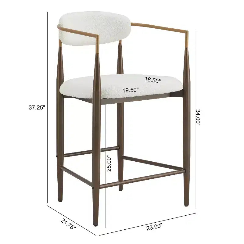 Christopher Knight Home Iwinie modernes 5-teiliges Esstisch-Set mit Säulen-Holztisch und gepolsterten Metall-Barhockern