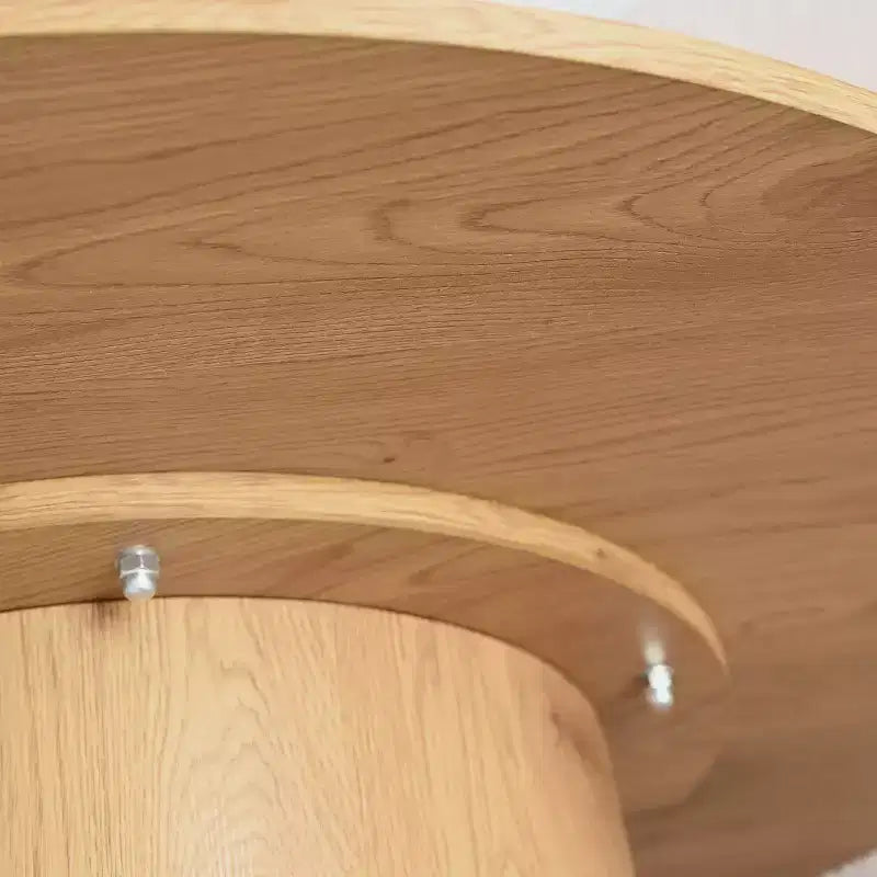 Set da pranzo rotondo da 5 pezzi per 4 persone, tavolo da pranzo con base centrale e sedie in legno massello con schienale intrecciato, arredamento moderno per cucina e sala da pranzo-Panipeachy